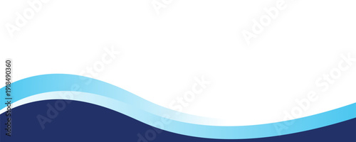 Abstract Blue Wave Header Background with Modern Corporate Curve Design