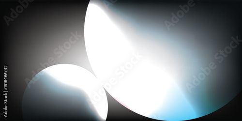 Abstract glowing orbs with bright light and blue accents.