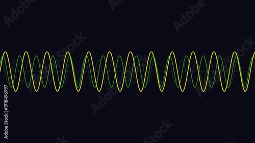 Rainbow oscillating sine wave animation