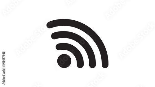 Minimalist Wi-Fi wireless connectivity signal icon