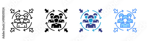 Consumer Centric icon set multiple style collection