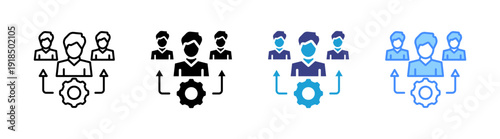 Customer Management icon set multiple style collection