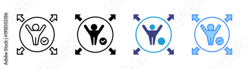 Accessibility icon set multiple style collection