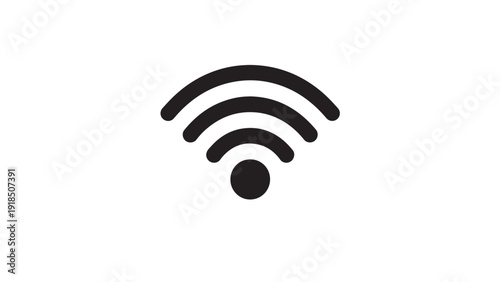 Minimalist Wi-Fi wireless connectivity signal icon