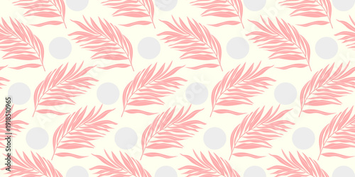 Vintage floral vector design featuring a seamless pattern of pink roses, autumn leaves, and delicate feathers for nature-inspired textile wallpaper decoration