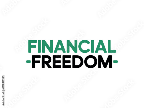 Financial Freedom Text Logo Design