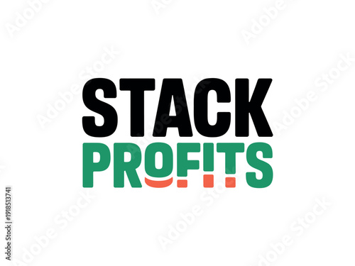 Stack Profits Logo with Colorful Typography