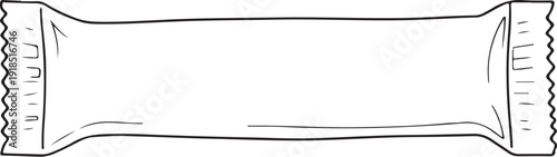 Protein Muesli Candy Bar Hand-drawn Sketch Drawing Vector Illustration, Line Linear Symbol Black and White Engraving, Isolated