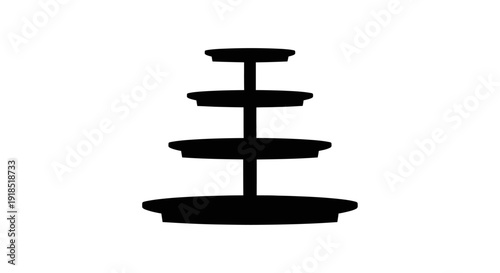 A Multi-tiered Cake Stand Silhouette, Perfect for Displaying Desserts and Pastries