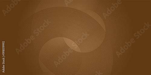 Warm Abstract Circular Pattern With Concentric Rings On Brown Gradient Background