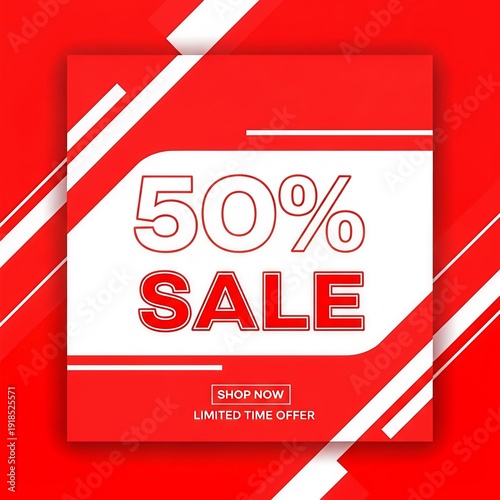 Luxury 50% Off Golden Sale Banner Design