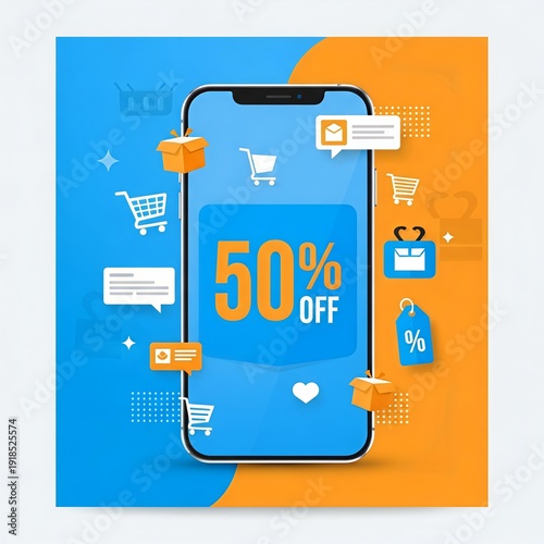 Luxury 50% Off Golden Sale Banner Design