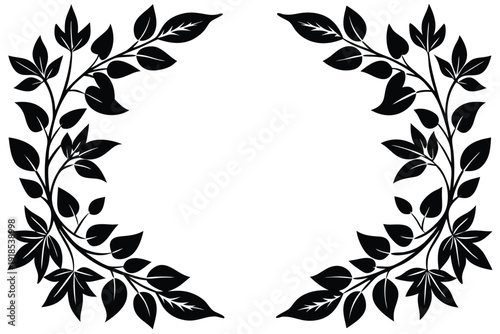 Vibrant multicolor foliage border with autumn leaves and berries, creating a rich and festive seasonal frame.