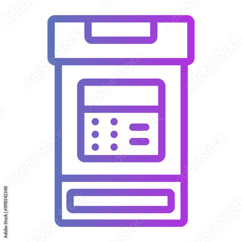 Atm machine Line Gradient Icon