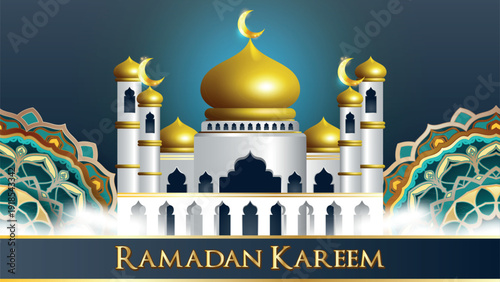Ramadan Kareem islamic design great mosque dome
