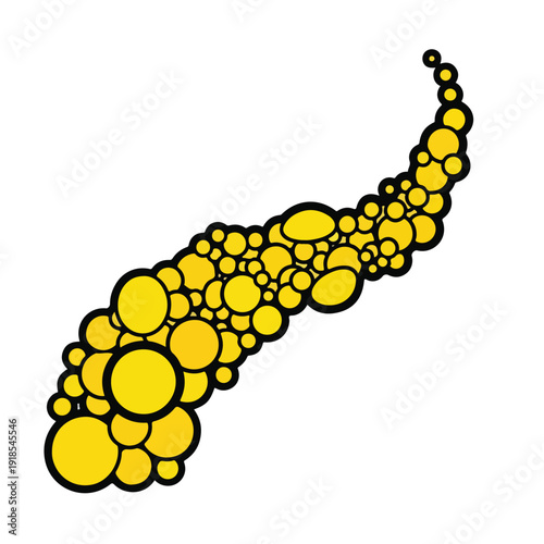 Tableau sur toile A yellow bubble formation