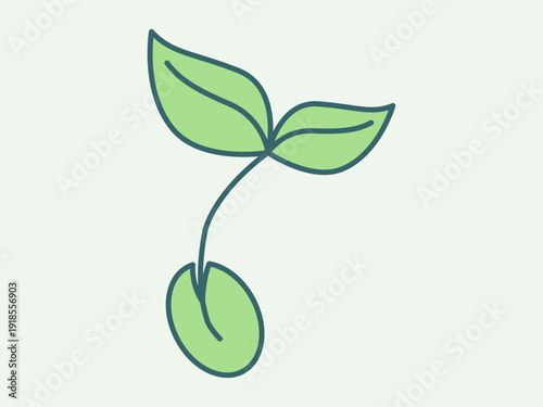 Sprout icon. Agriculture icon design. Simple filled and outline icon. Vector icon.
