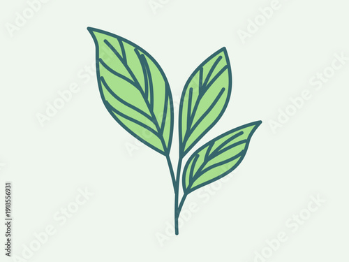 Tea leaves icon. Agriculture icon design. Simple filled and outline icon. Vector icon.