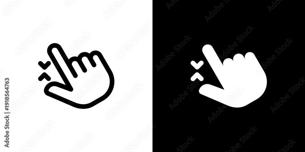 Fototapeta premium Zoom Out icon concept with flat Black White Background. Vector illustration.