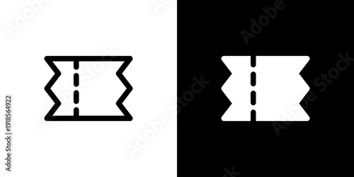 Voucher icon concept with flat Black White Background. Vector illustration.