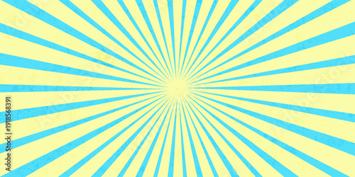 Cute light blue and yellow radial lines with a sparkling pop
