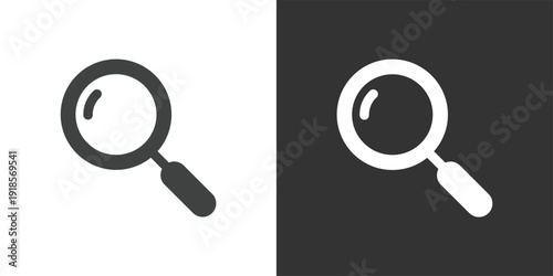 Search or Analysis Icon. Solid glyph series icon