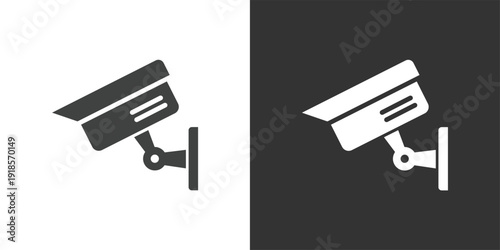 Surveillance Camera Icon. Solid glyph series icon