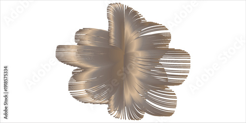 Beautiful flower brown petal vector design modern illustration