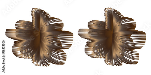 Beautiful flower brown petal vector design modern illustration