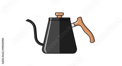 Stovetop Espresso Coffee Maker Illustration.