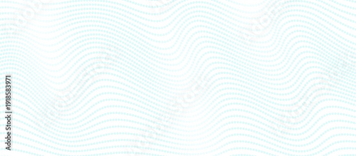 Dot white blue wave pattern screen gradient bright texture background. Abstract technology big data digital background. 3d rendering.