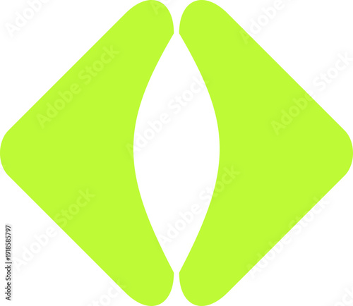 Cyberpunk Neon Green Abstract Geometric