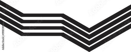 Abstract perspective line wave stripes with 3d dimensional effect.