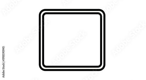 Blank rounded rectangle border, empty white space for text or design