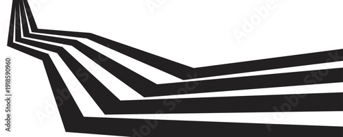 Abstract perspective line wave stripes with 3d dimensional effect.