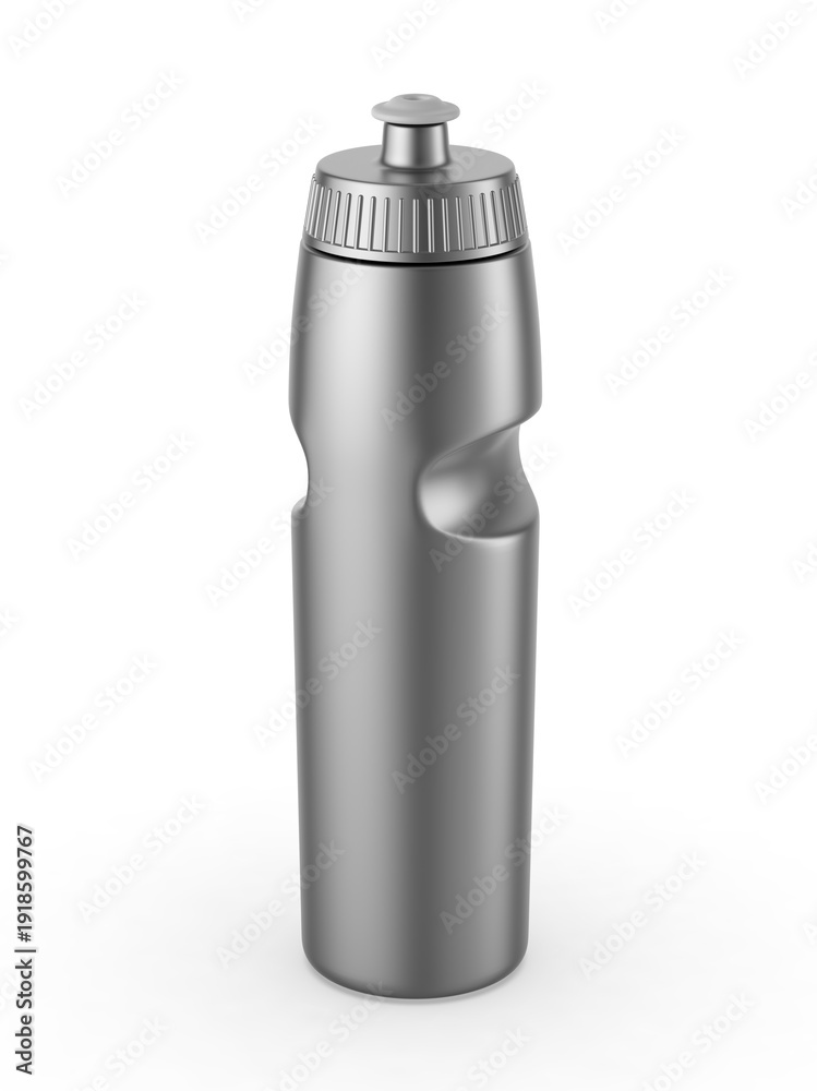 custom made wallpaper toronto digitalBlank white sports water bottle mockup isolated on clean studio background. Realistic 3D render of a reusable plastic squeeze bottle with ergonomic grip and pull-top cap, ideal for branding packaging.