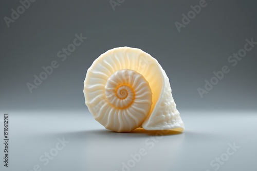 Captivating spiral shell beachfront photography serene environment close-up nature's design