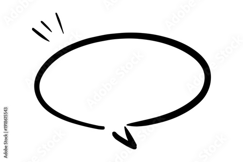 ペンの手書き吹き出し_黒