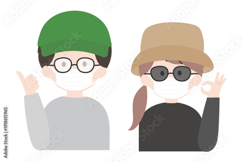 帽子とメガネで変装をする男女｜有名人のお忍びスタイル