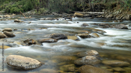 River water flowing over rocks