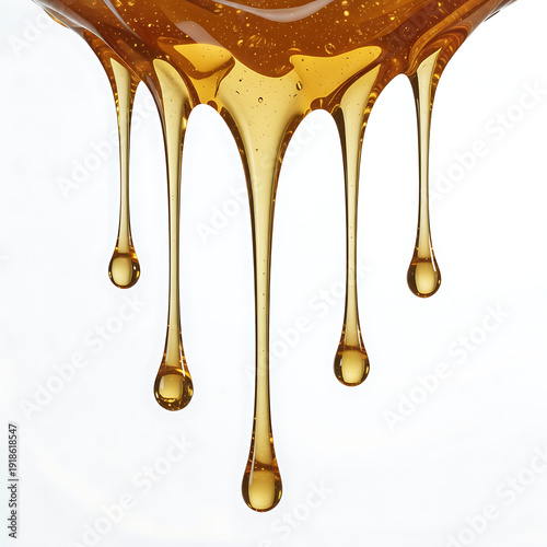Wallpaper Mural Golden honey dripping from honeycomb slow motion close-up liquid texture food Torontodigital.ca