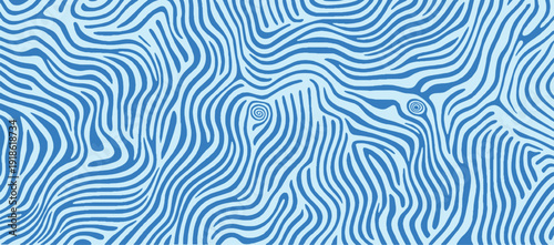 Blue wavy pattern background with light blue and blue colors. flowing texture with blue tones. Psychedelic pattern background vector eps10
