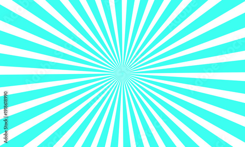 light blue and white sunburst background vector design. comic background with retro rays. sunburst pattern background.