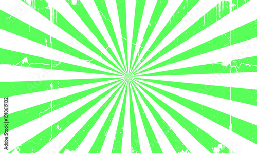 Green. concentrated line background, wallpaper illustration. Colorful ray sunburst style abstract background