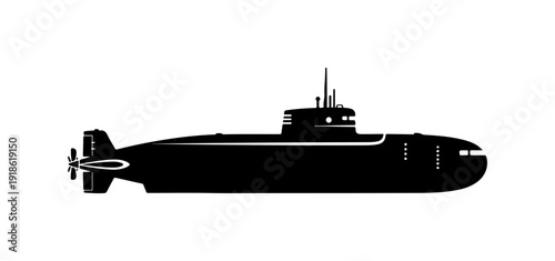 Modern Submarine Vector Illustration