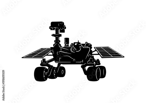 Mars Rover Illustration - Space Exploration Vector Art