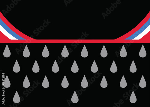 Grey teardrop seeds align in rows under a red horizontal line divider.
