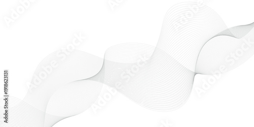 Abstract colorful wave element for design. Digital frequency track equalizer. Stylized line art background. Vector illustration. Wave with lines created using blend tool. Curved wavy line, smooth stri