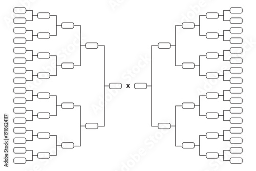 bracket game tournament vector template illustration 32 team