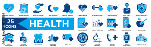 Health Dual Tone Icon Set.eps